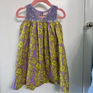 Pink Chicken Girls Courtney Dress - Lavender Stem Floral